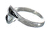 Sterling Silver Jet And Mother Of Pearl Ring Size 5 FX92469